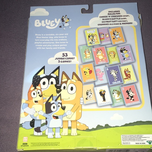 Bluey 5-in-1 Games card deck set - Picture 2 of 8